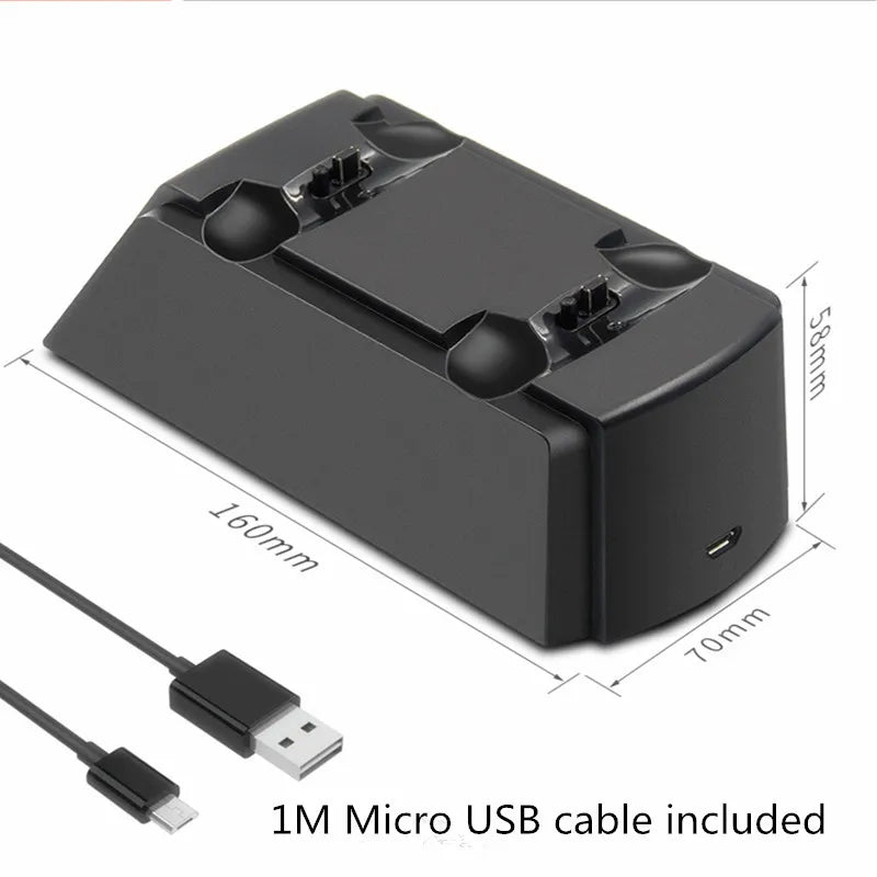 Soporte de Carga Rápida Dual USB para Mandos de PS4