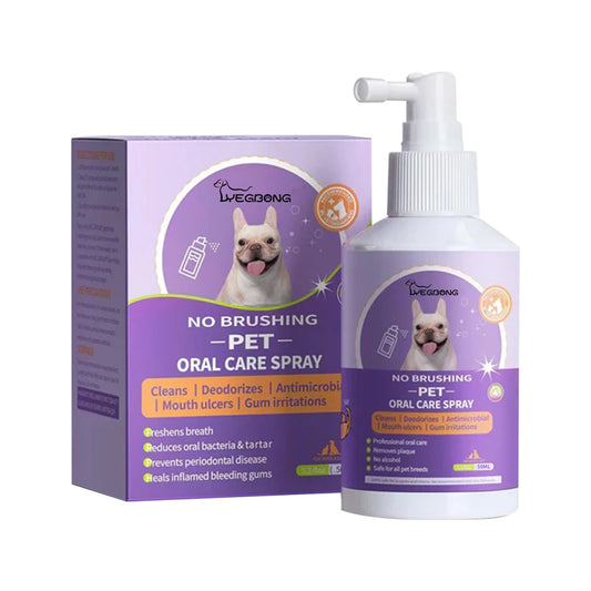 PetClean™ - Aerosol 100 % Natural para el cuidado bucal de perros y gatos